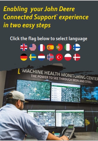 Cubierta del folleto de guía de activación de John Deere Connected Support