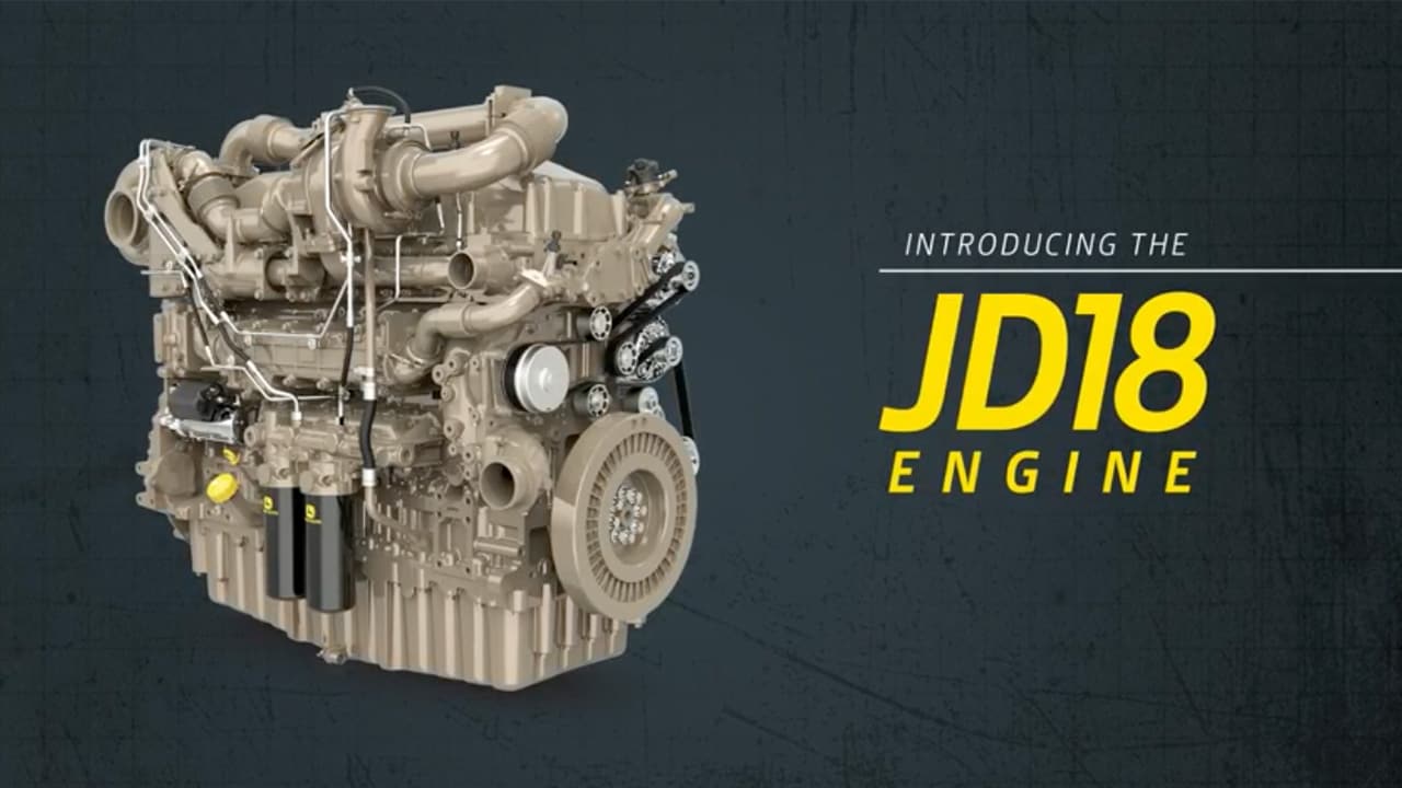 Con John Deere, puedes optimizar la potencia del equipo con la ayuda de la potencia expandida del motor JD18 de alta potencia.