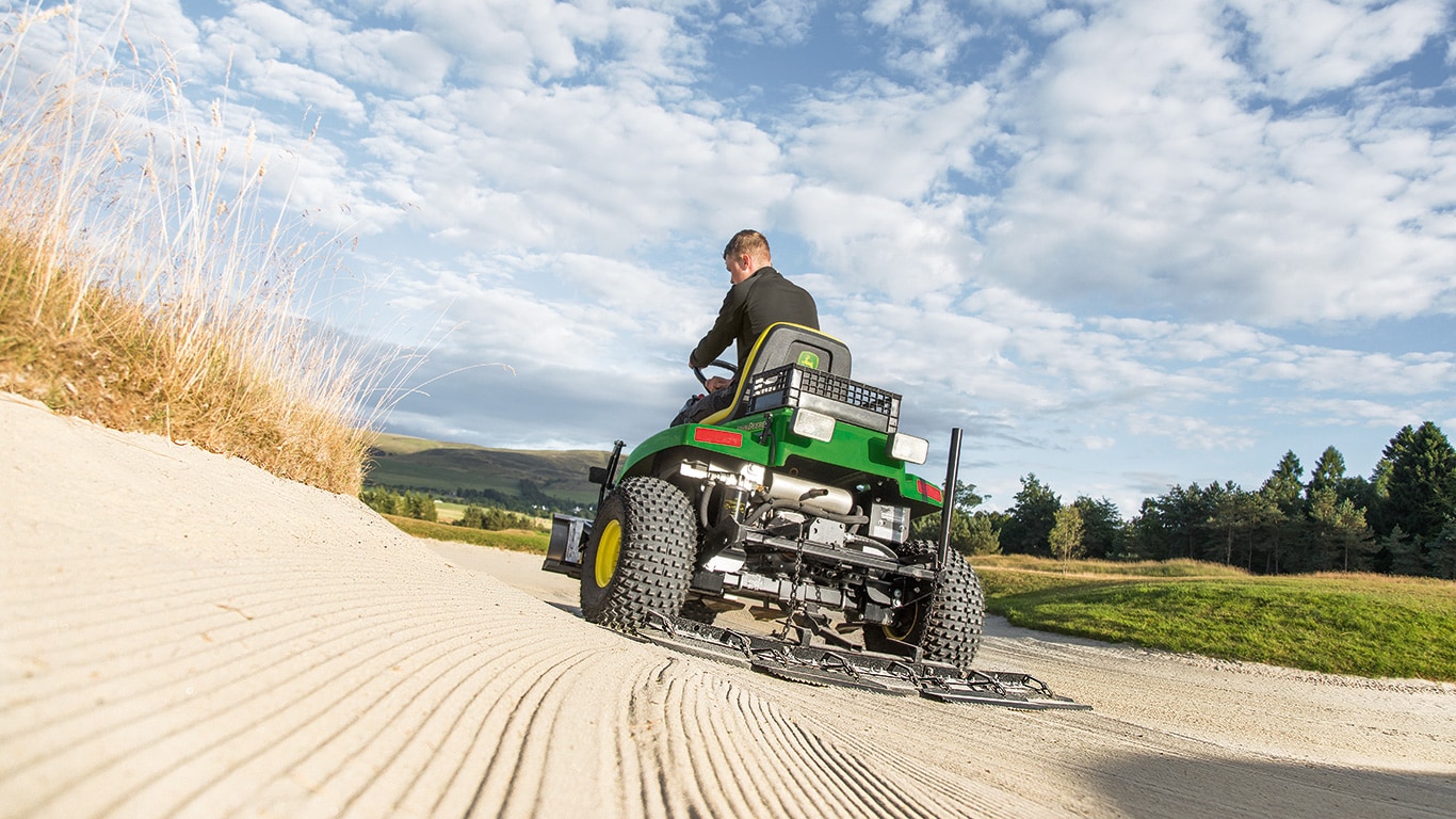 Rastrilladores de búnkeres, campo, escarificadores y cultivadores, campo de golf, golf y deportes
