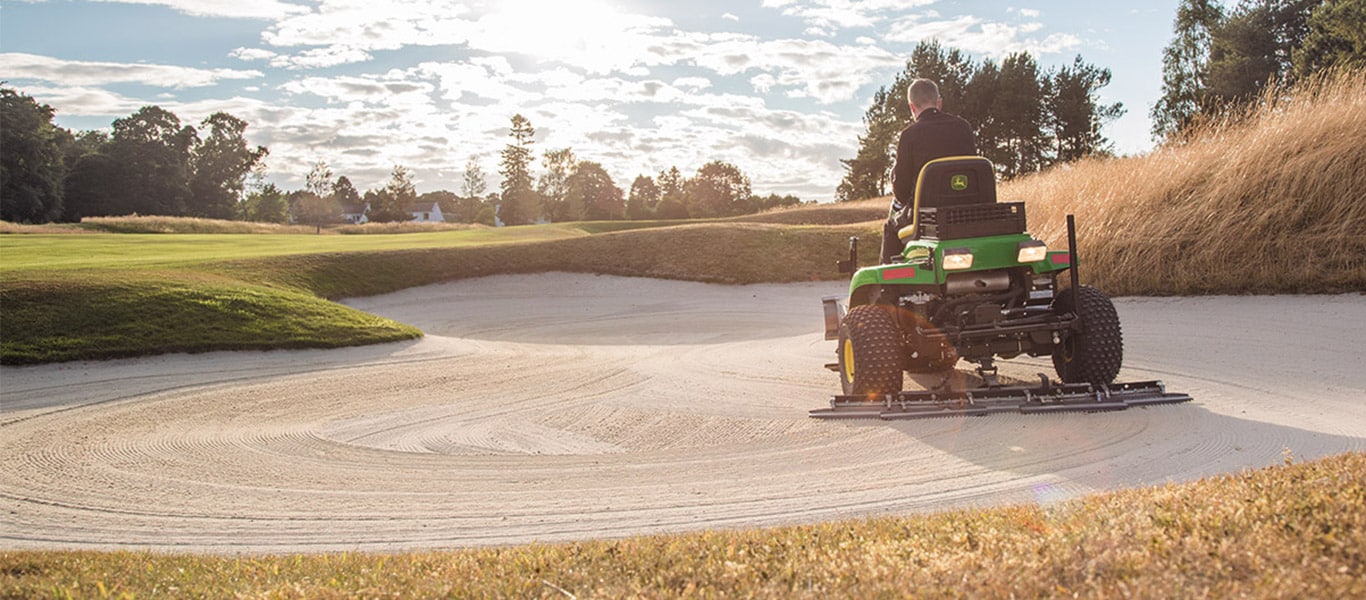 Rastrilladores de búnkeres, campo, accesorios, campo de golf