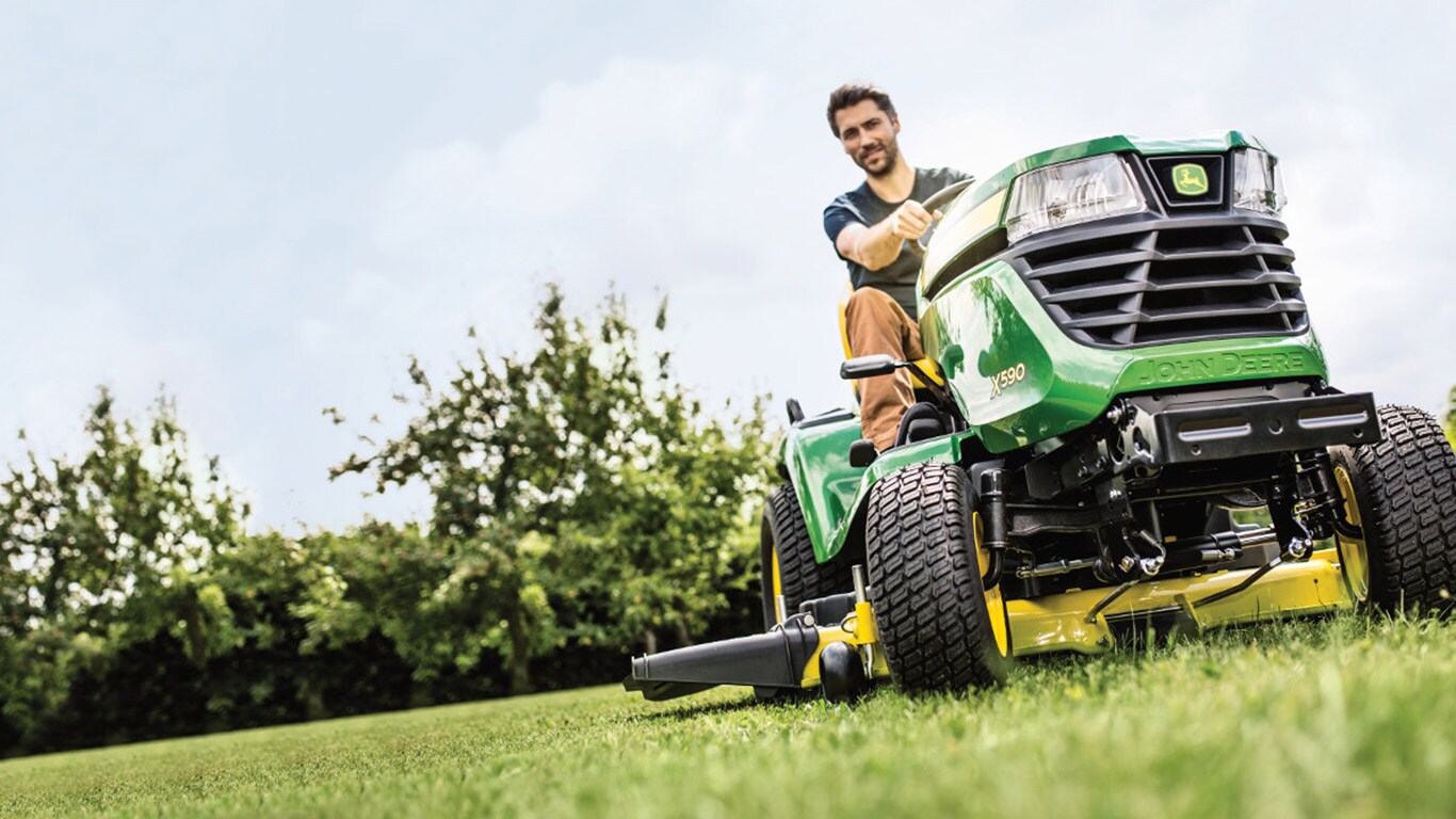 Equipo de jardinería con asiento RLE, tractores de césped de la serie X500