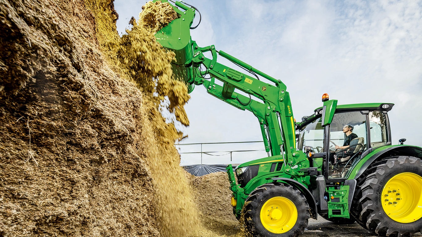 Maximiza tu día con las palas cargadoras frontales de John Deere