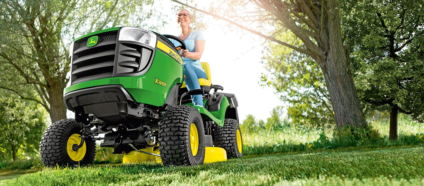 X146R, minitractores para césped, equipo de jardinería con asiento, serie X100